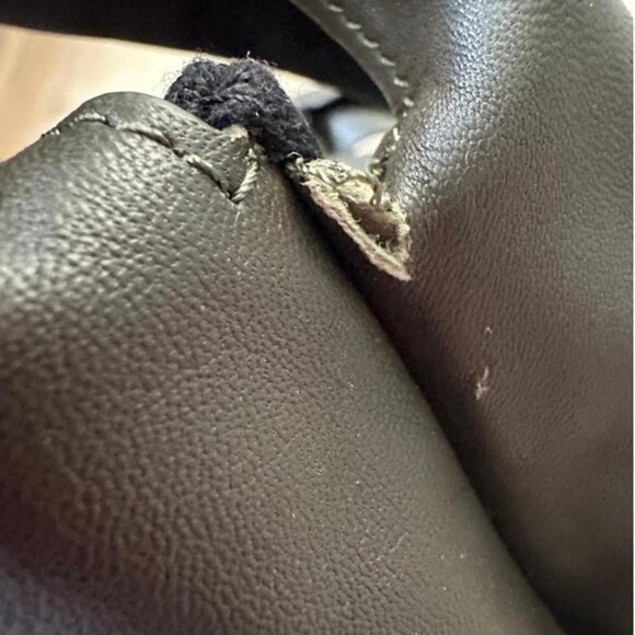 Zara faux leather handbag with long fringe detail Olive green tone - Picture 6 of 8